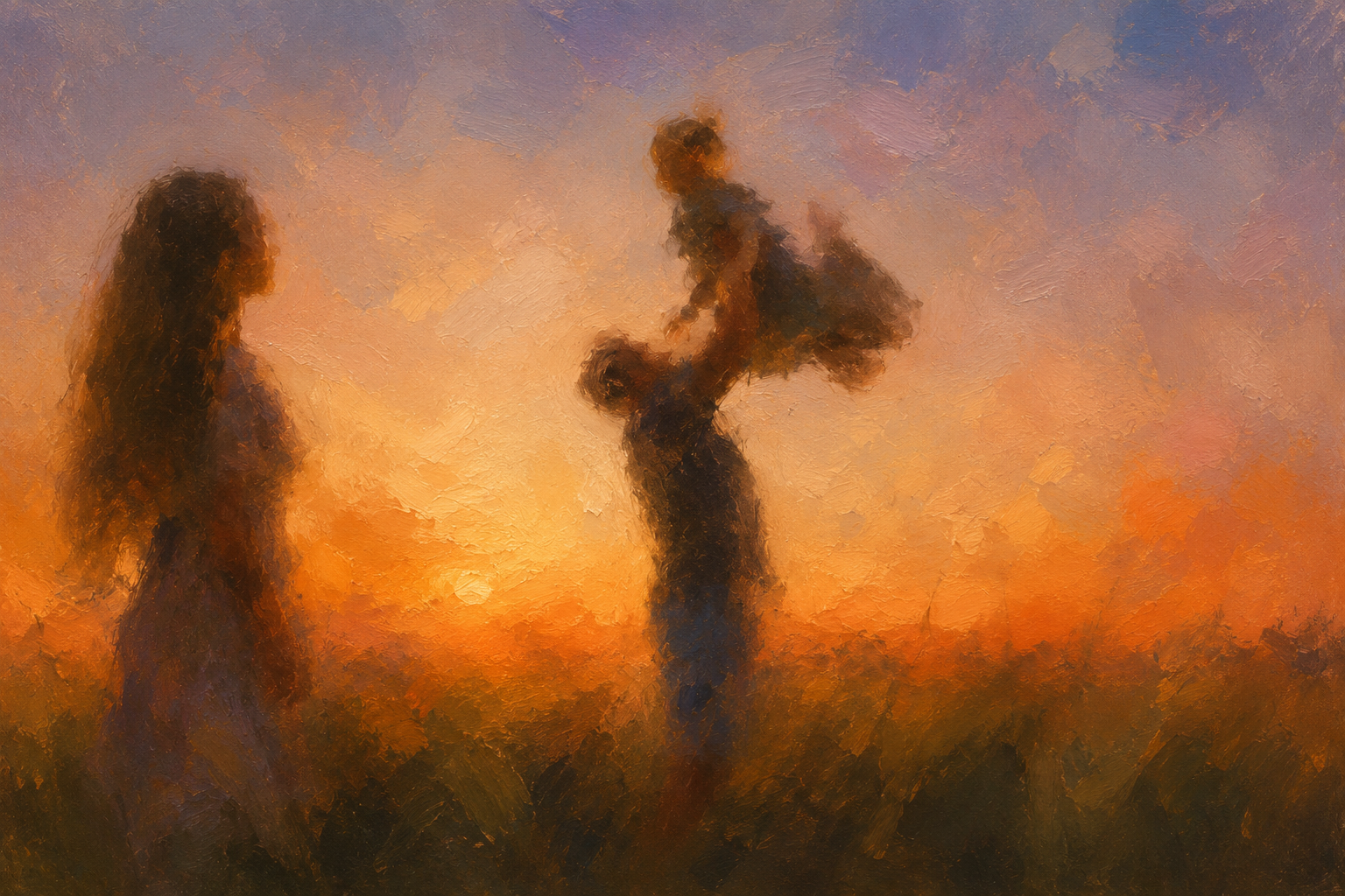 A landscape at dawn